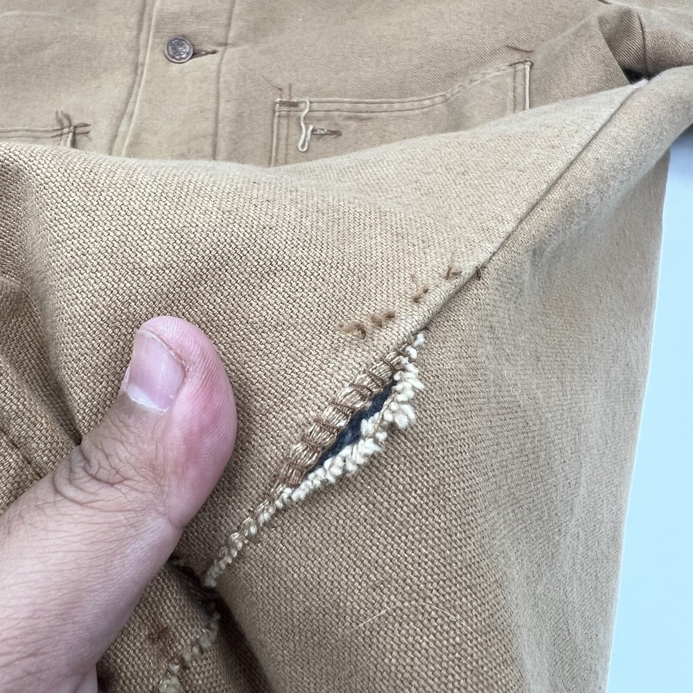 Vintage 70s Wrangler Big Ben Blanket Lined Canvas Barn Chore Coat Jacket Mens 44 - Picture 7 of 12
